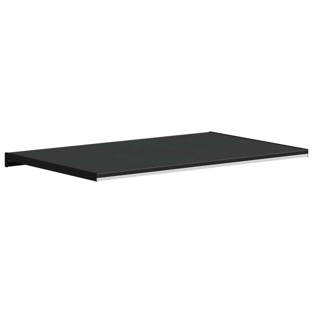 vidaXL Parapet okienny Czarny z rysunkiem drewna 60 x 50 x 4,5 cm PVC