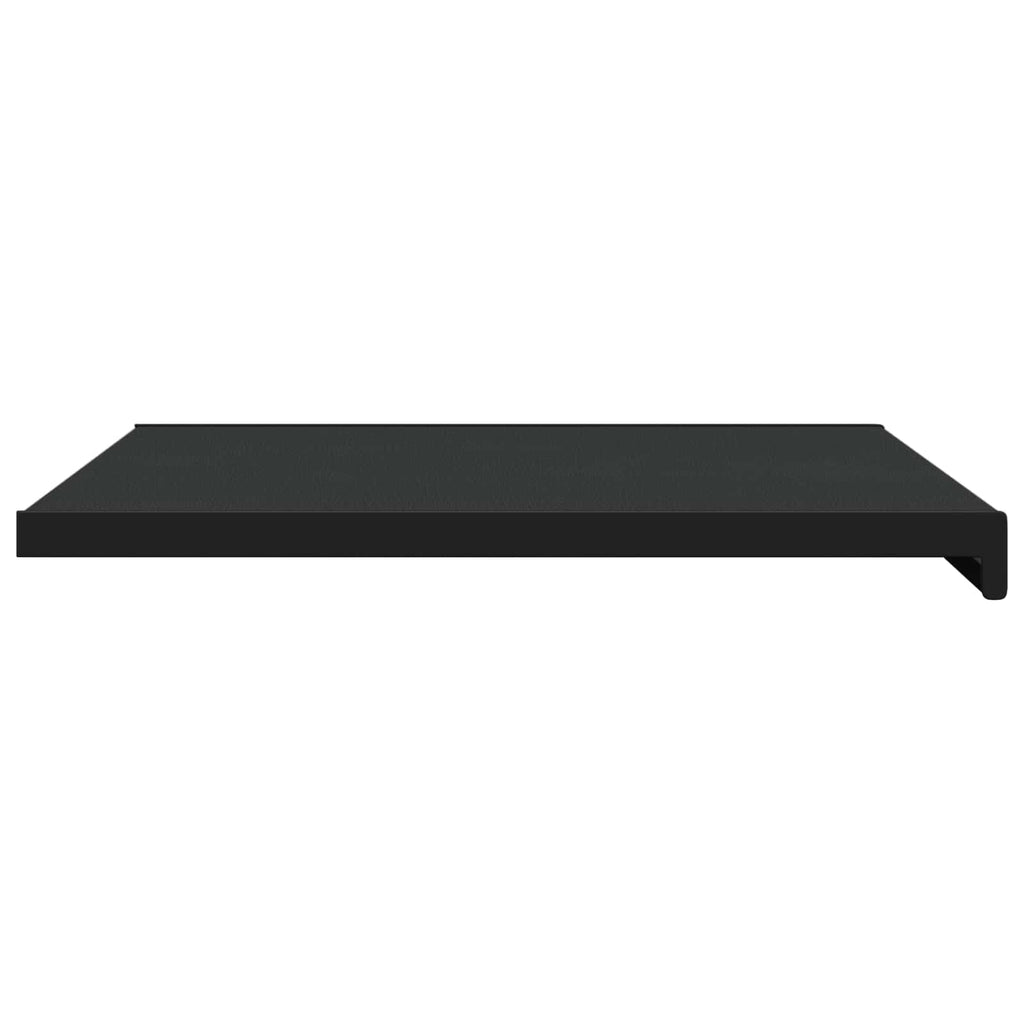 vidaXL Parapet okienny Czarny z rysunkiem drewna 60 x 50 x 4,5 cm PVC