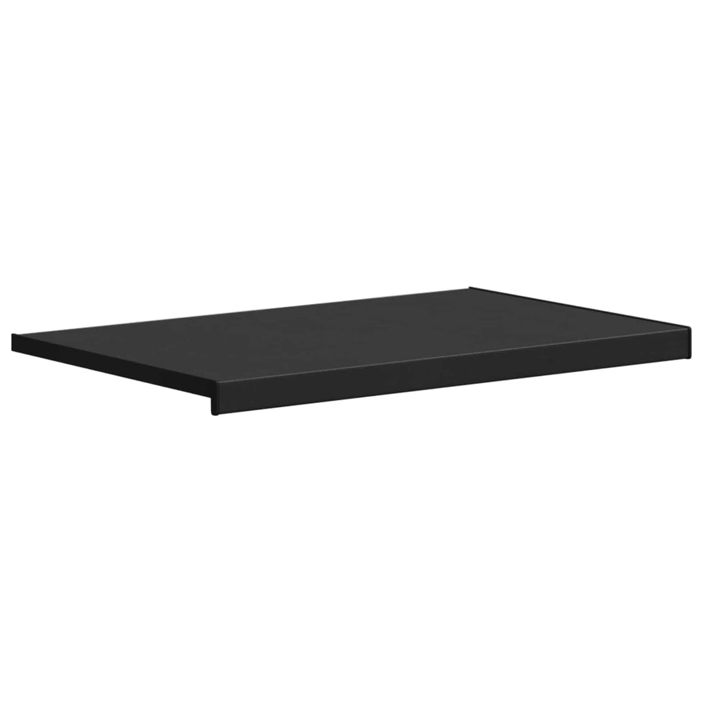 vidaXL Parapet okienny Czarny z rysunkiem drewna 100 x 50 x 4,5 cm PVC