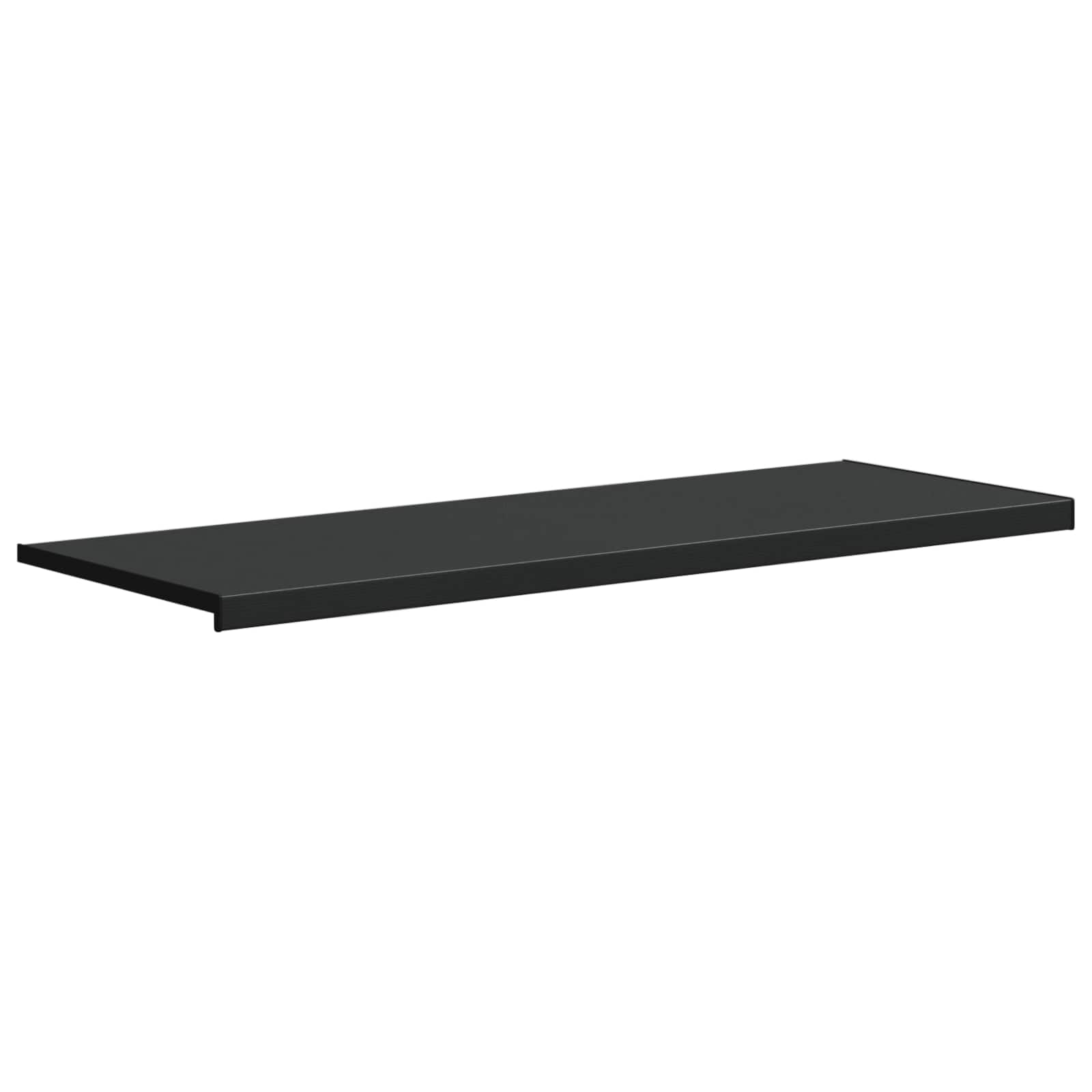 vidaXL Parapet okienny Czarny z rysunkiem drewna 120 x 50 x 4,5 cm PVC