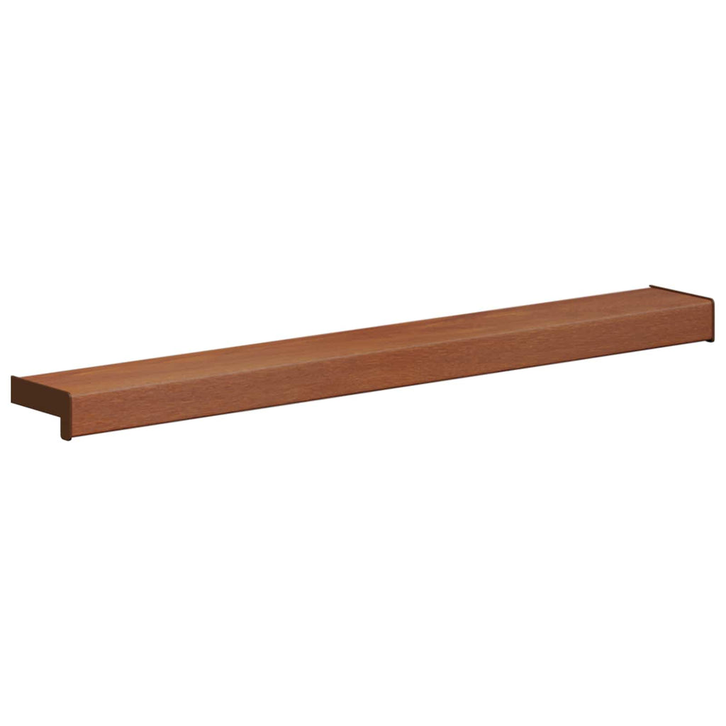 vidaXL Parapet okienny Brązowe drewno 60 x 10 x 4,5 cm PVC
