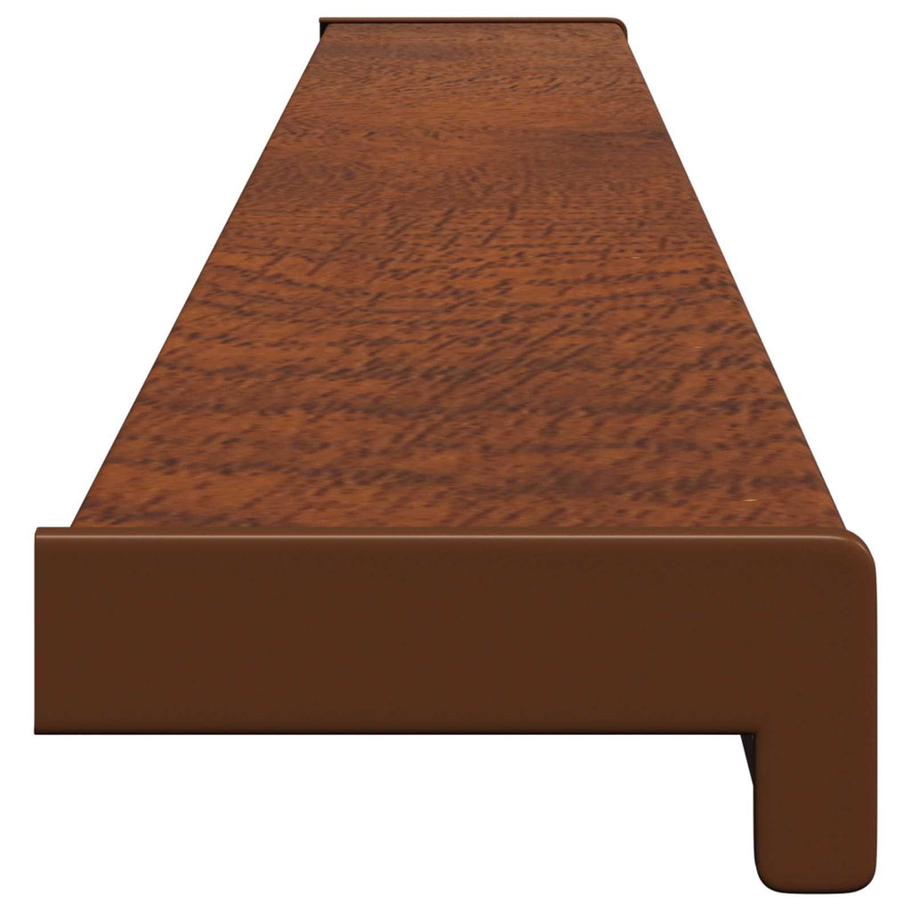 vidaXL Parapet okienny Brązowe drewno 120 x 10 x 4,5 cm PVC