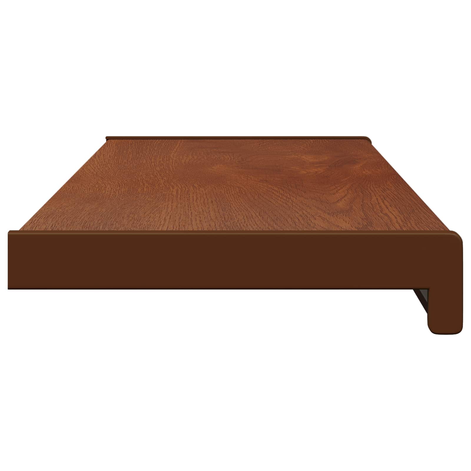 vidaXL Parapet okienny Brązowe drewno 100 x 20 x 4,5 cm PVC