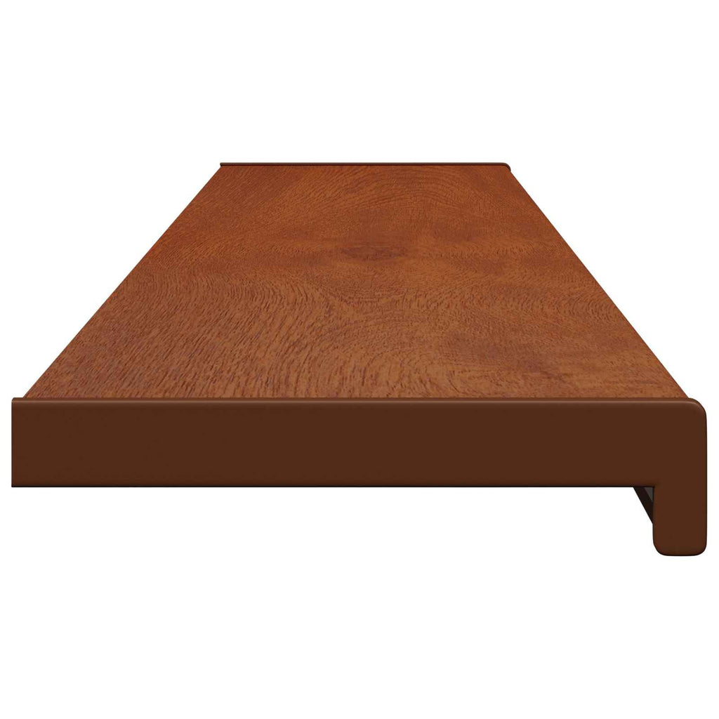 vidaXL Parapet okienny Brązowe drewno 120 x 20 x 4,5 cm PVC