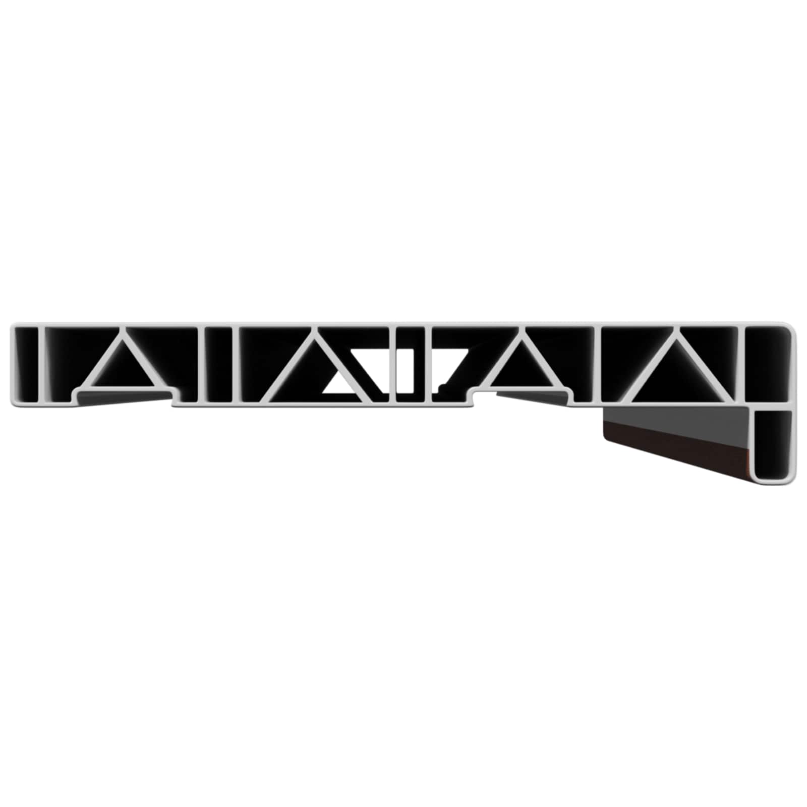 vidaXL Parapet okienny Brązowe drewno 60 x 25 x 4,5 cm PVC