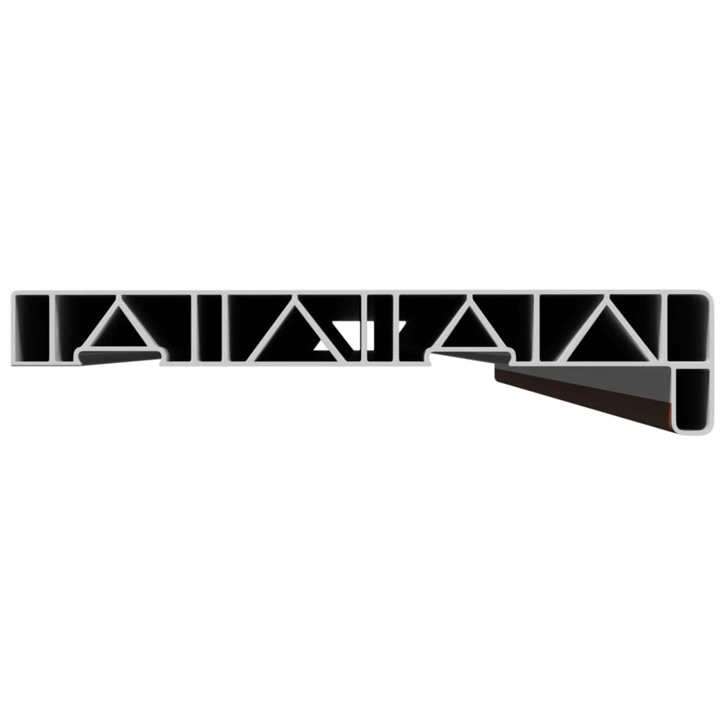 vidaXL Parapet okienny Brązowe drewno 120 x 25 x 4,5 cm PVC