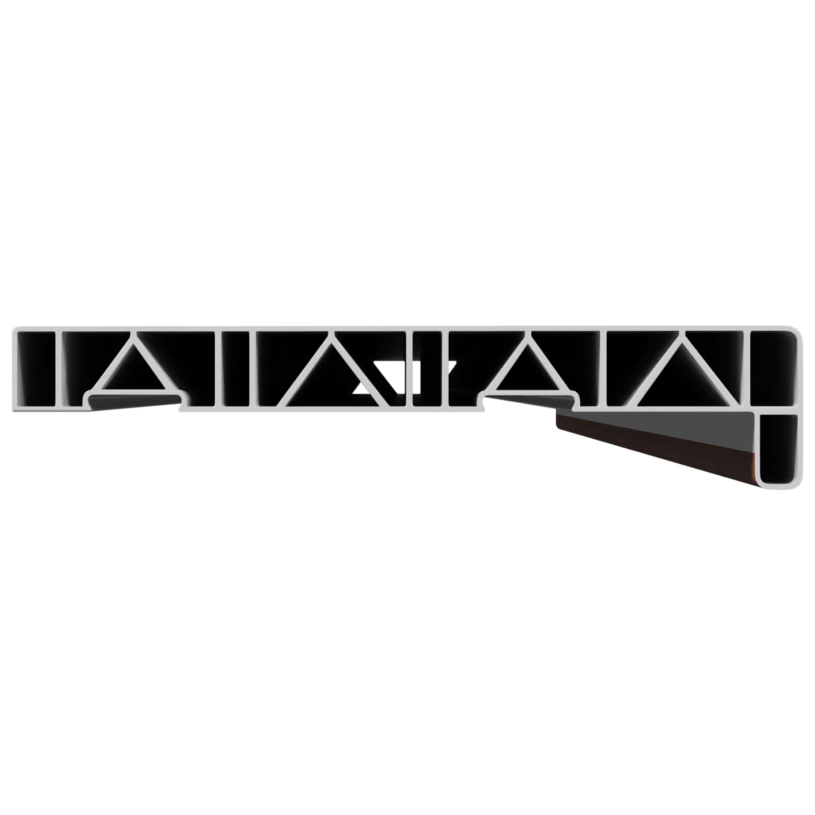 vidaXL Parapet okienny Brązowe drewno 140 x 25 x 4,5 cm PVC