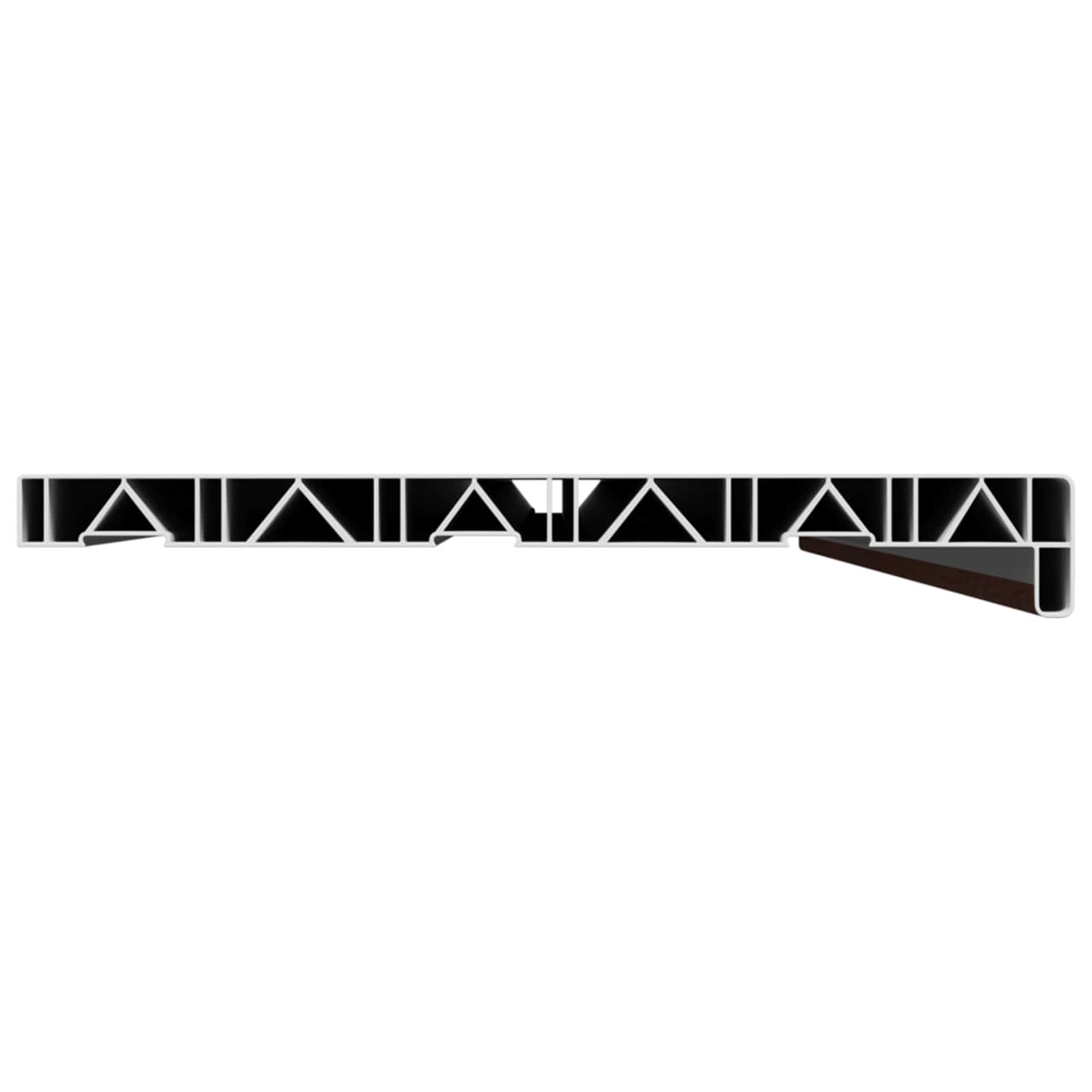vidaXL Parapet okienny Brązowe drewno 120 x 30 x 4,5 cm PVC