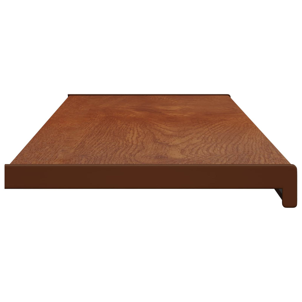 vidaXL Parapet okienny Brązowe drewno 120 x 30 x 4,5 cm PVC