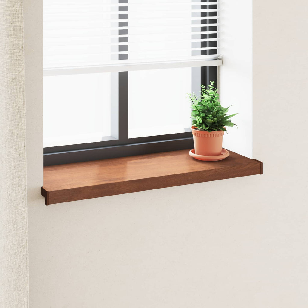 vidaXL Parapet okienny Brązowe drewno 100 x 35 x 4,5 cm PVC
