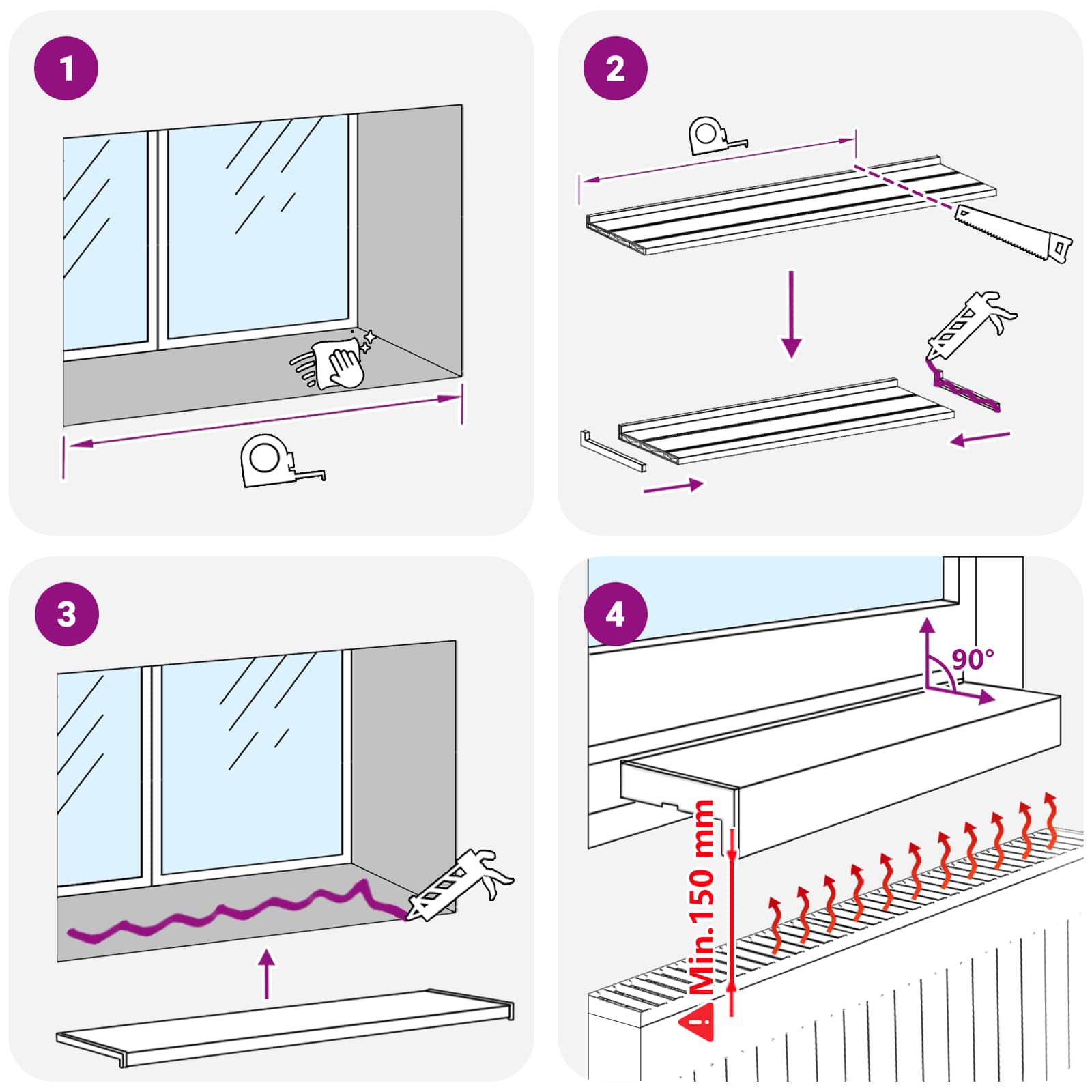 vidaXL Parapet okienny Brązowe drewno 60 x 40 x 4,5 cm PVC