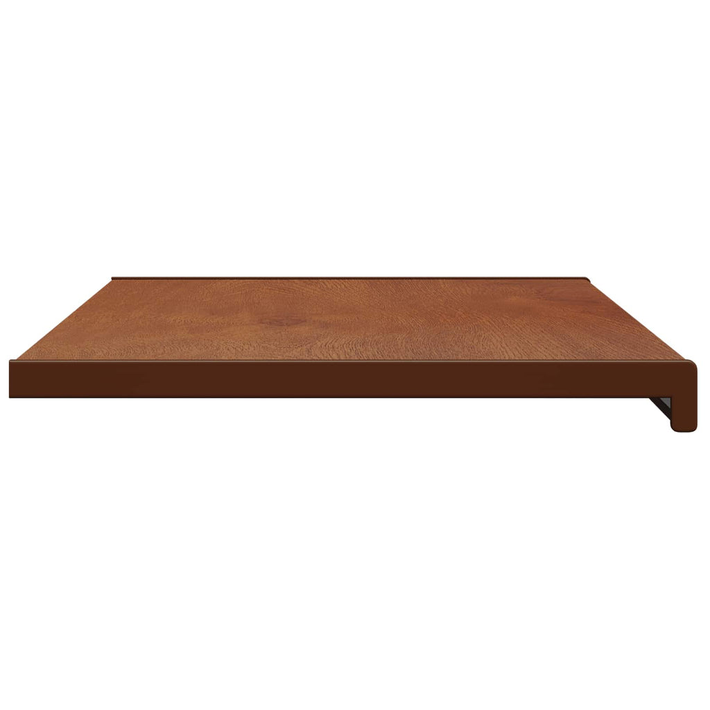 vidaXL Parapet okienny Brązowe drewno 80 x 40 x 4,5 cm PVC