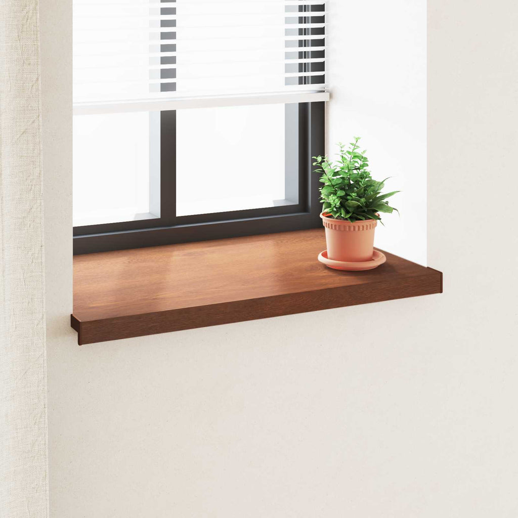 vidaXL Parapet okienny Brązowe drewno 80 x 50 x 4,5 cm PVC