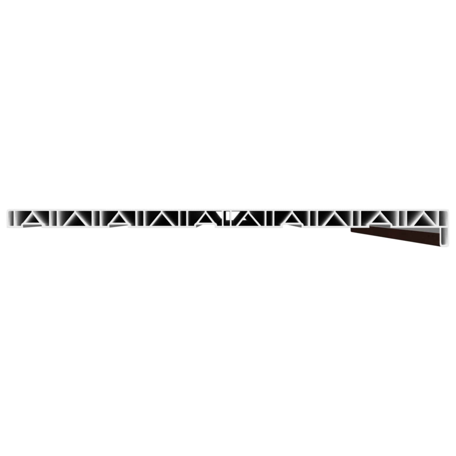 vidaXL Parapet okienny Brązowe drewno 160 x 50 x 4,5 cm PVC