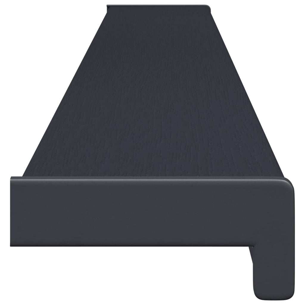 vidaXL Parapet okienny Antracytowy z rysunkiem drewna PVC