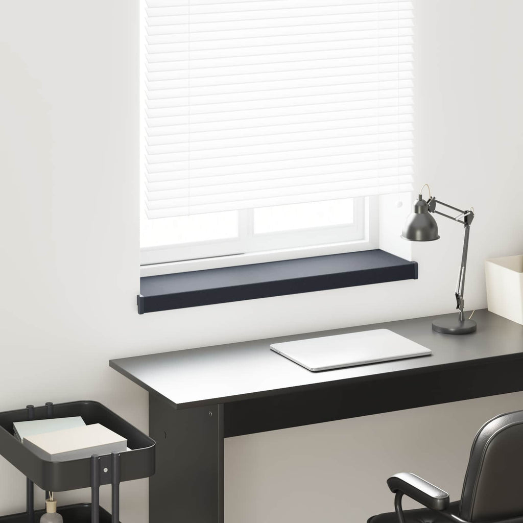 vidaXL Parapet okienny Antracytowy z rysunkiem drewna PVC