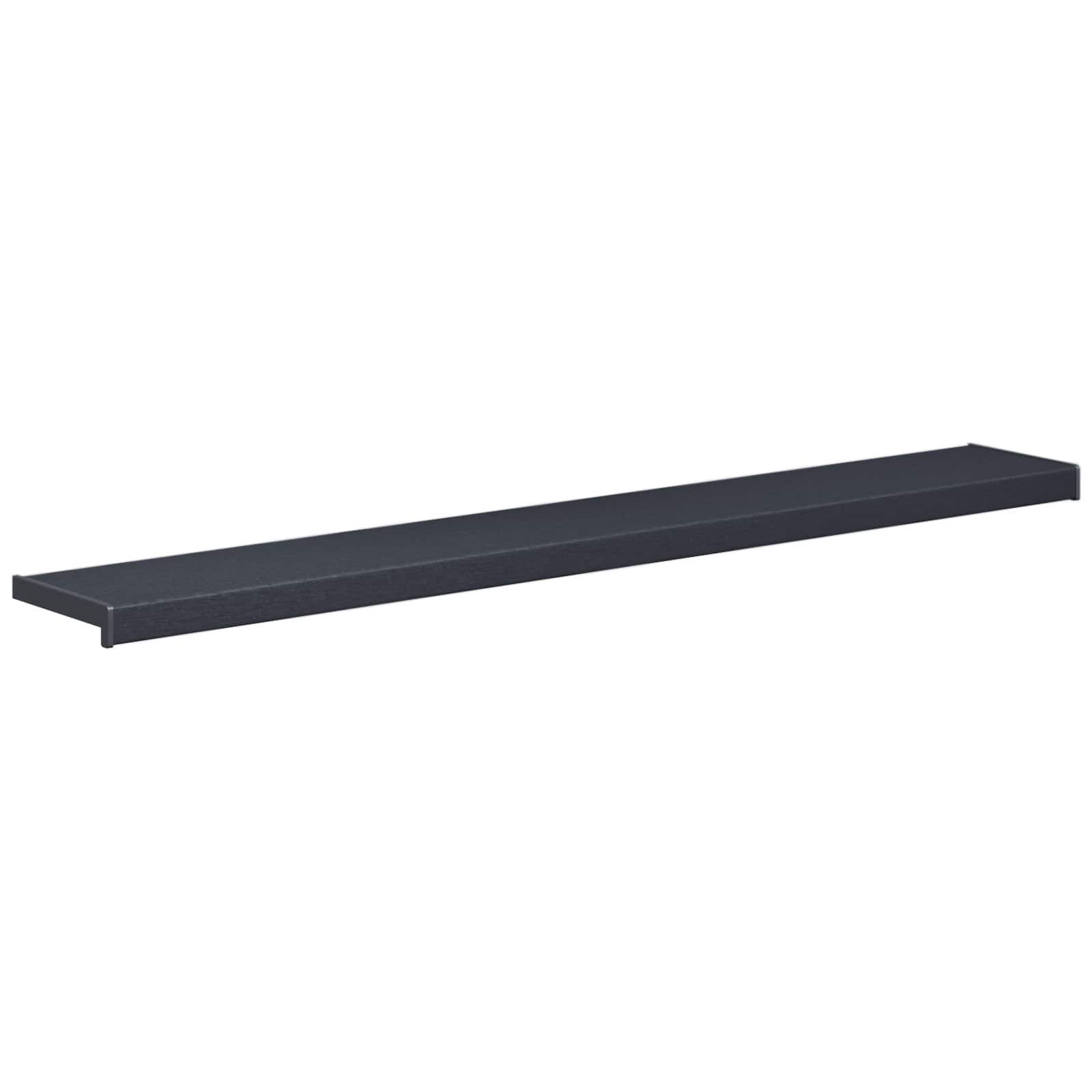 vidaXL Parapet okienny Antracytowy z rysunkiem drewna PVC