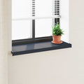 vidaXL Parapet okienny Antracytowy z rysunkiem drewna PVC