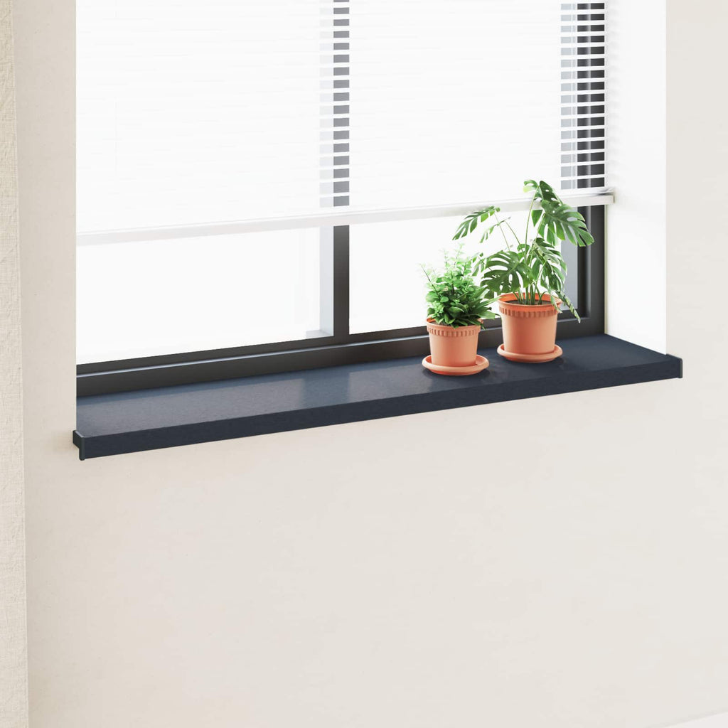 vidaXL Parapet okienny Antracytowy z rysunkiem drewna PVC