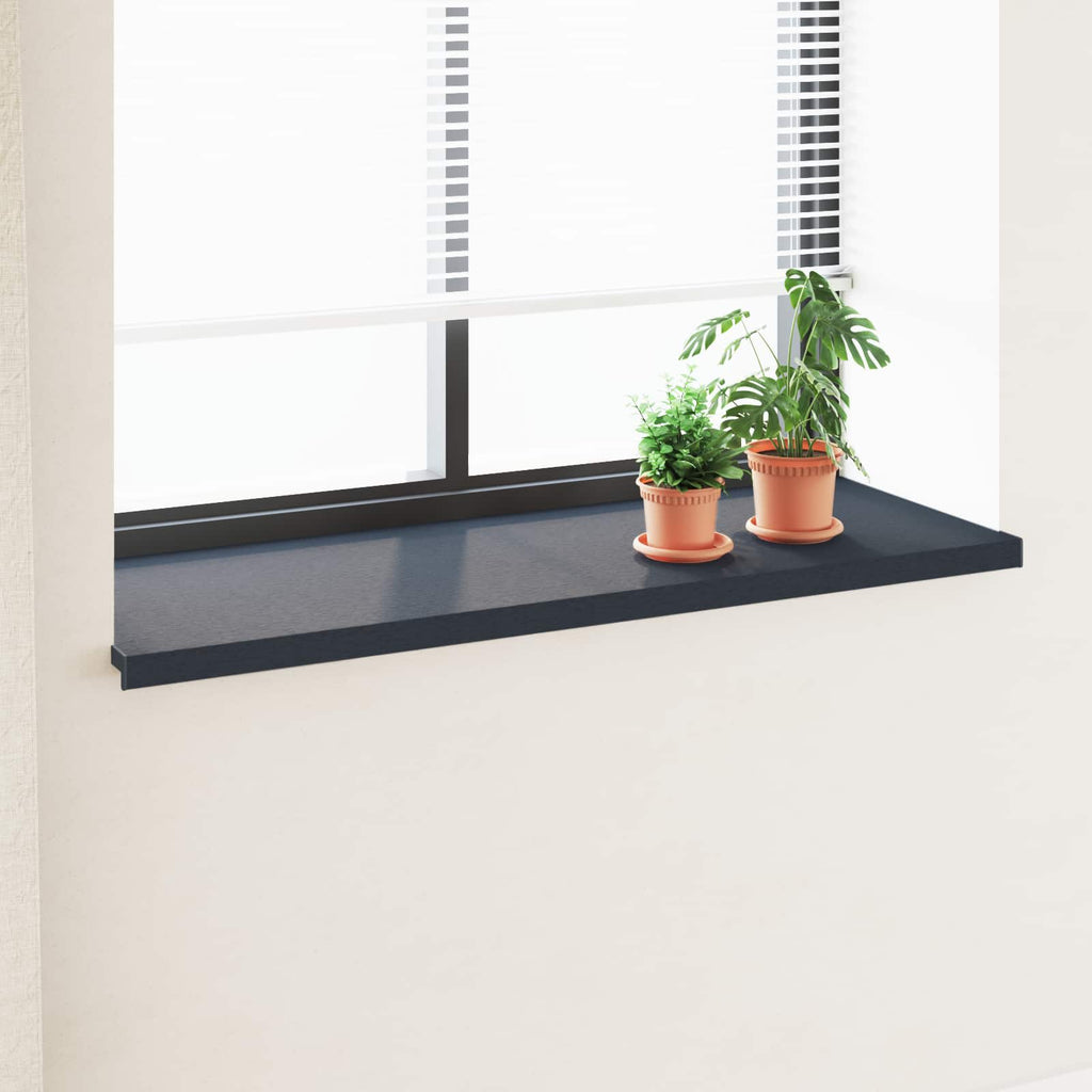 vidaXL Parapet okienny Antracytowy z rysunkiem drewna PVC