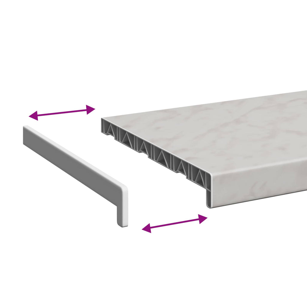 vidaXL Parapet okienny Klejek marmurowy 100 x 35 x 4,5 cm PVC