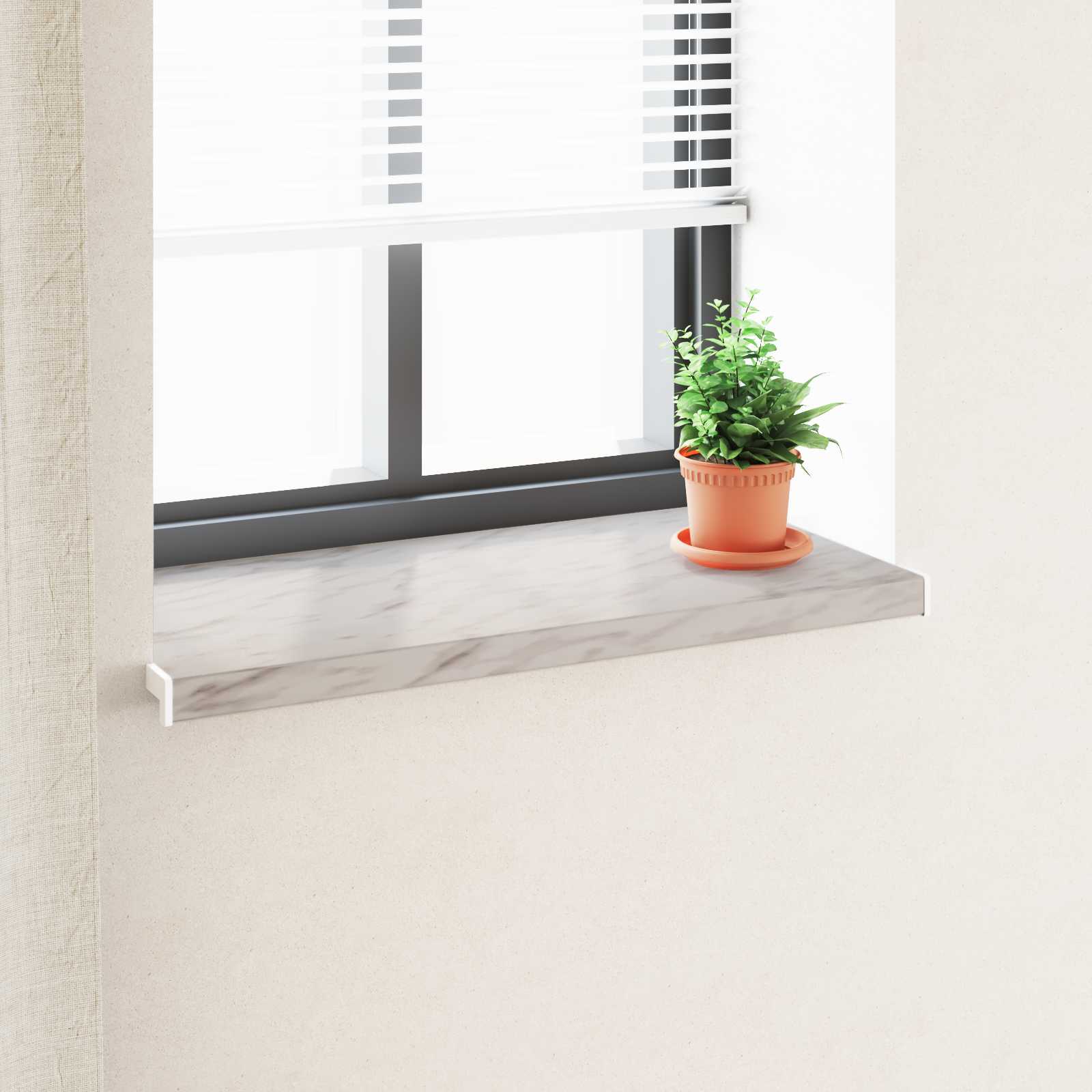 vidaXL Parapet okienny Klejek marmurowy 100 x 40 x 4,5 cm PVC