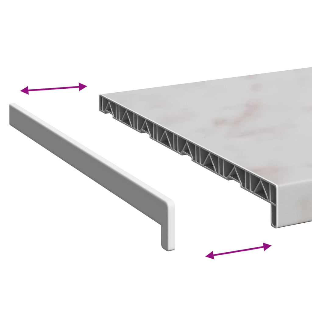 vidaXL Parapet okienny Klejek marmurowy 80 x 45 x 4,5 cm PVC