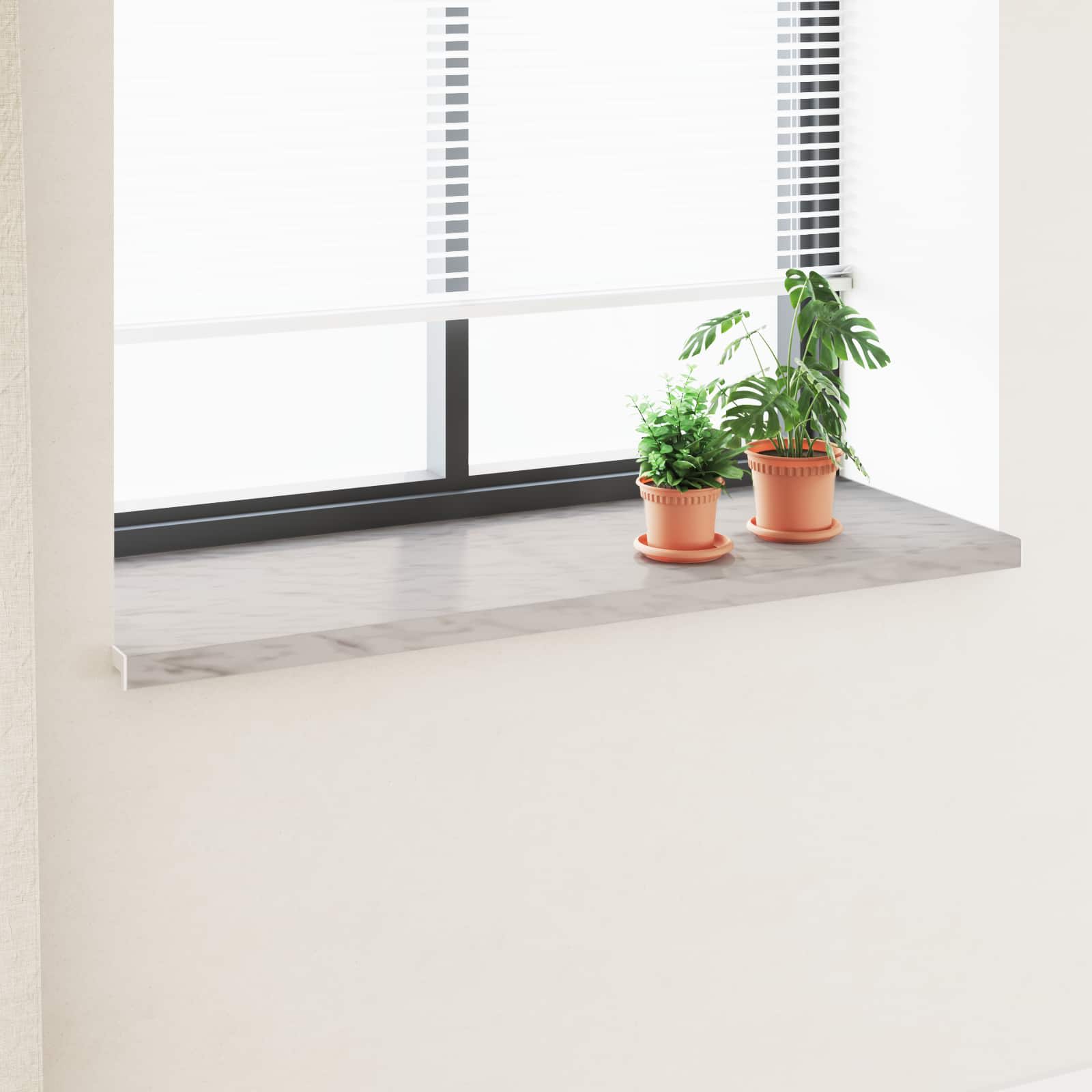 vidaXL Parapet okienny Klejek marmurowy 120 x 50 x 4,5 cm PVC