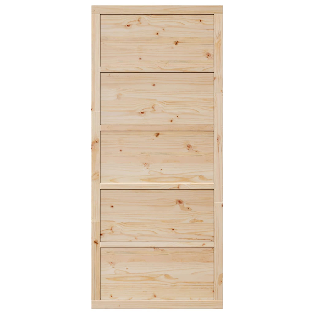 vidaXL Drzwi do stodoły naturalny 100 x 2,5 x 208 cm