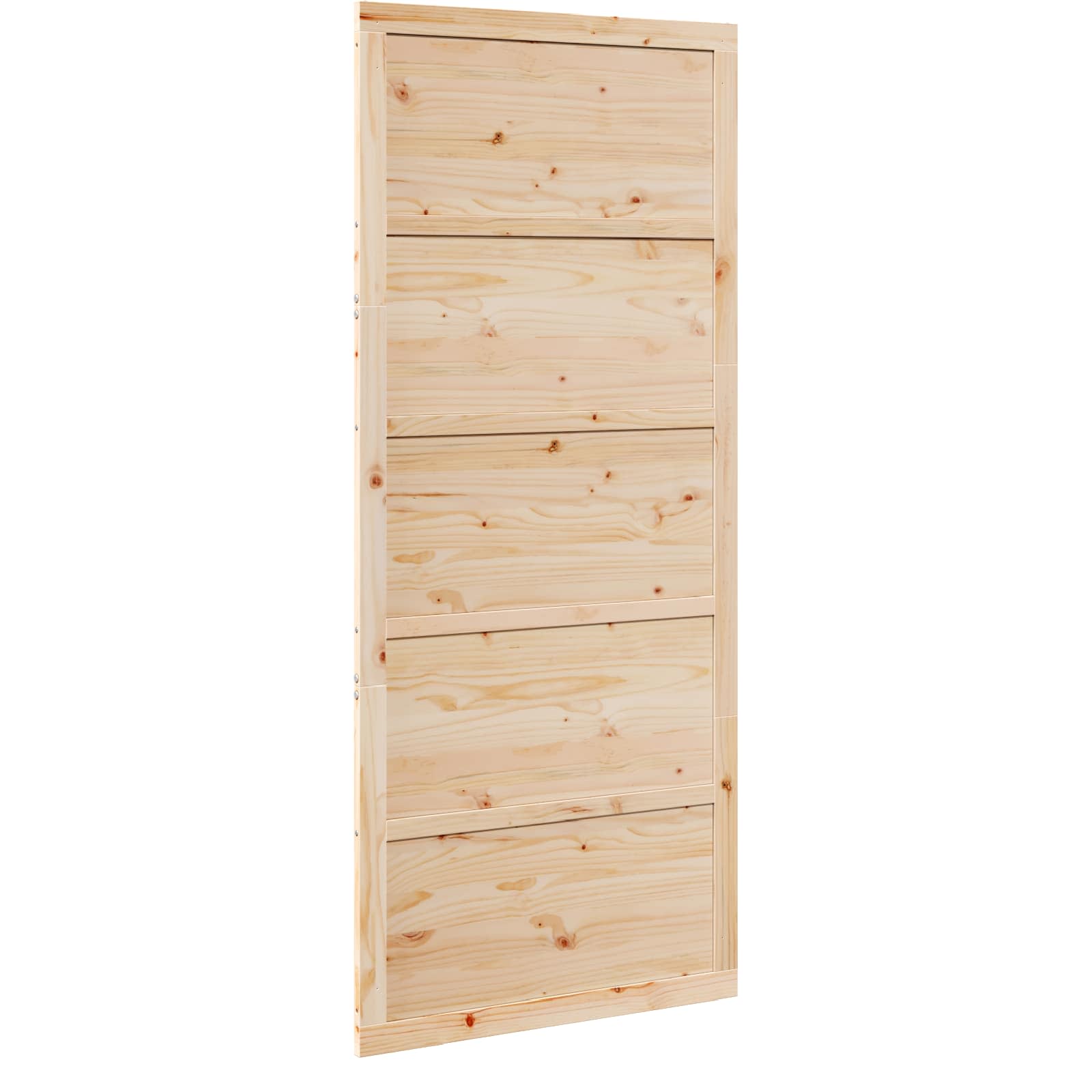 vidaXL Drzwi do stodoły naturalny 90 x 2,5 x 208 cm