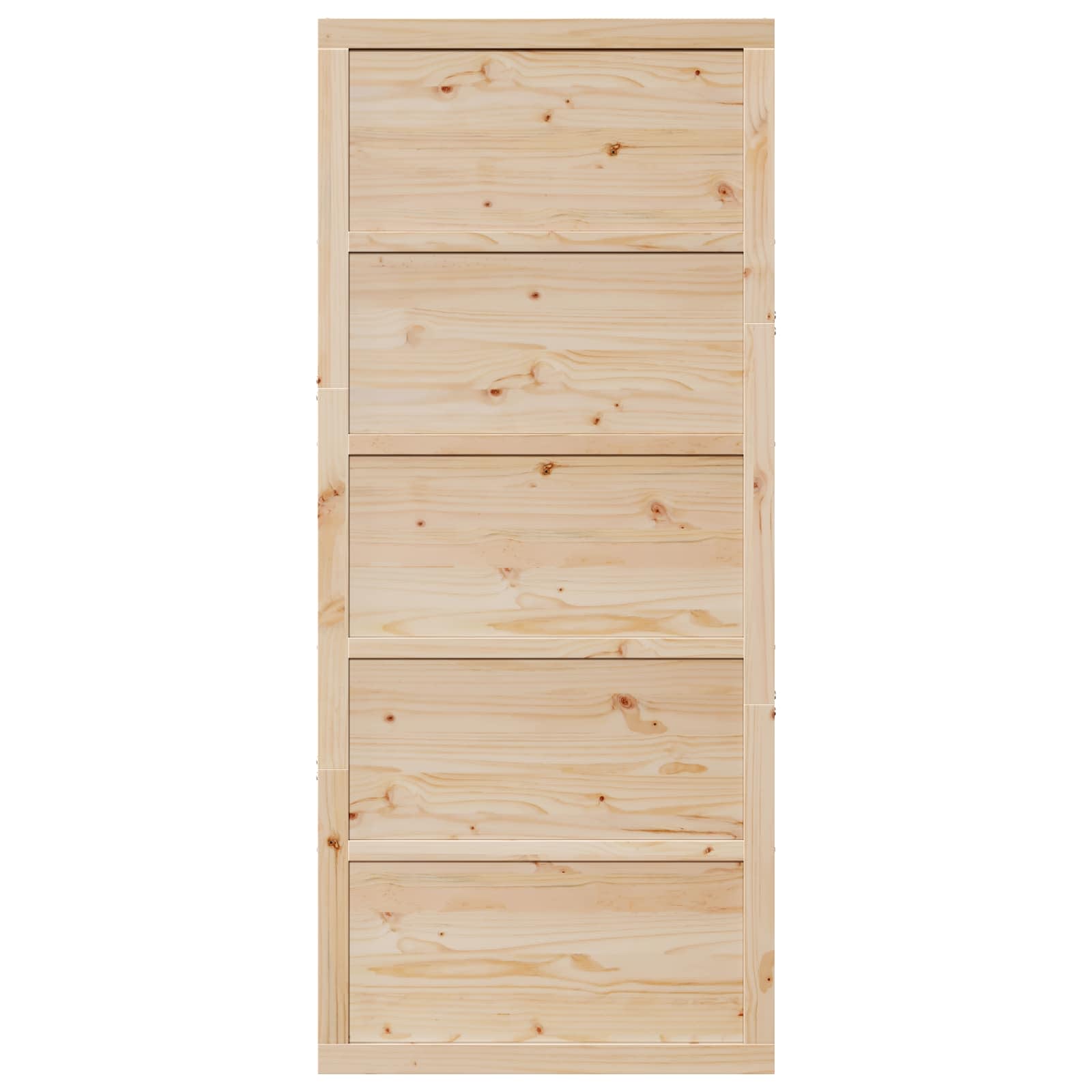 vidaXL Drzwi do stodoły naturalny 80 x 2,5 x 208 cm
