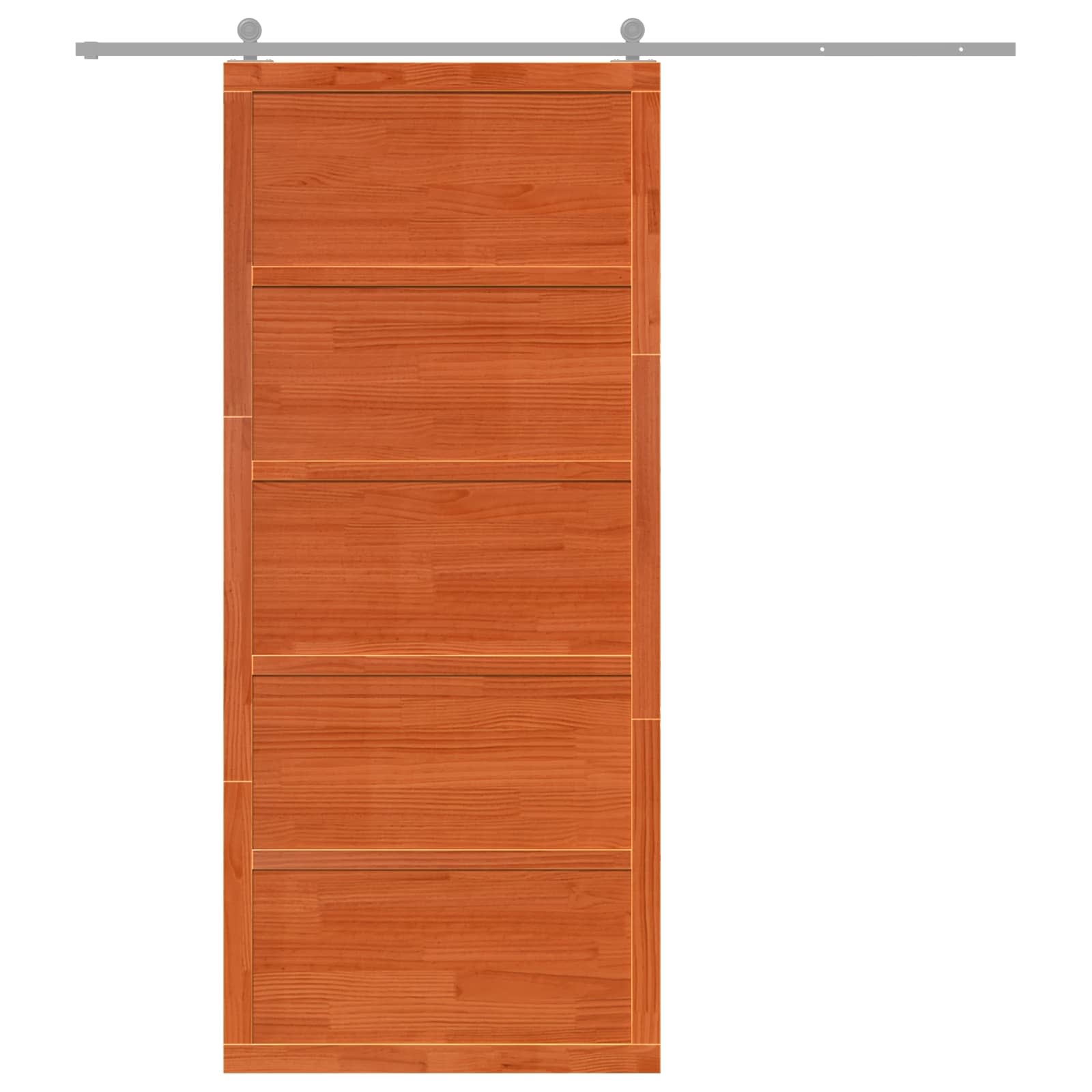 vidaXL Drzwi do stodoły Woskowany brąz 80 x 2,5 x 208 cm