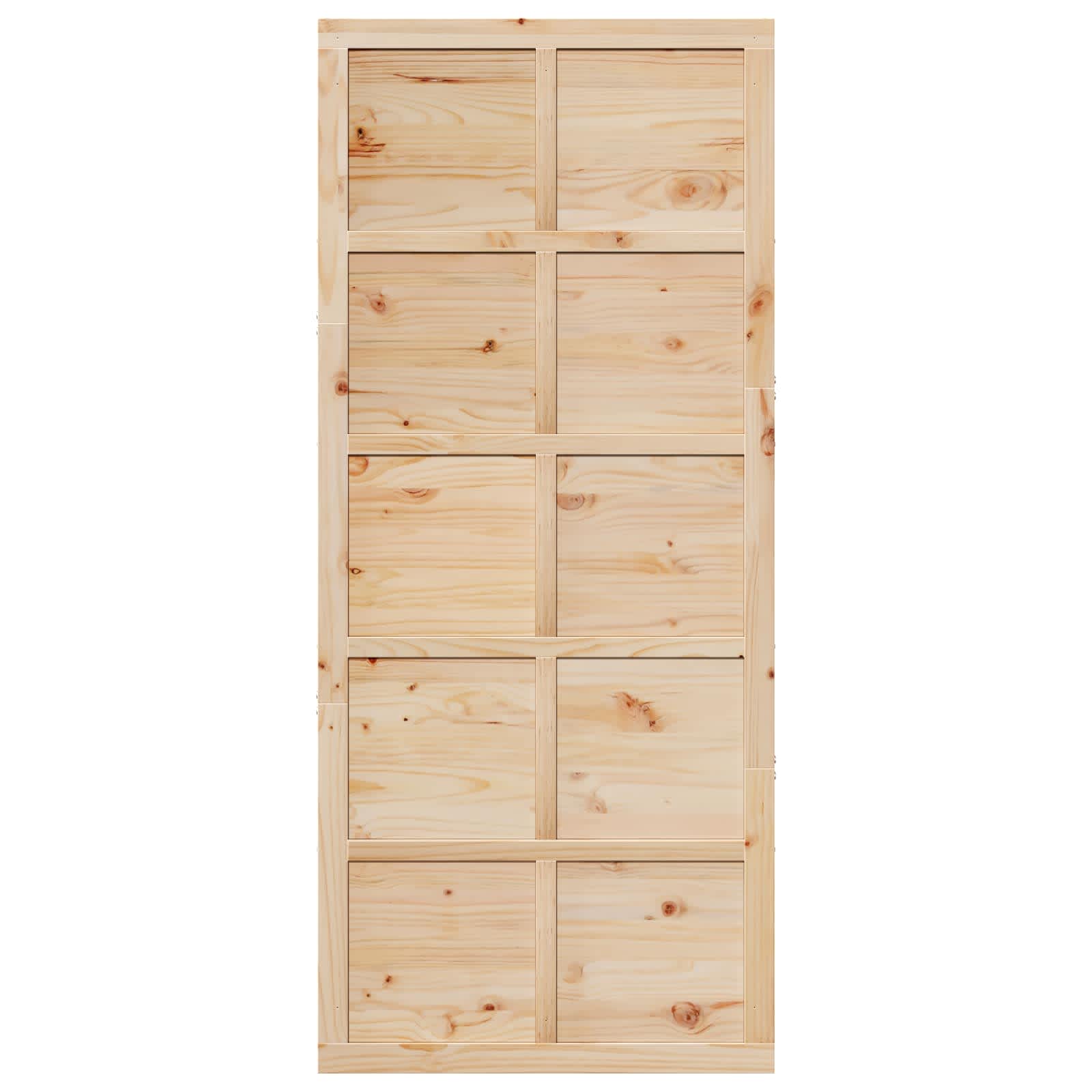 vidaXL Drzwi do stodoły naturalny 90 x 2,5 x 208 cm