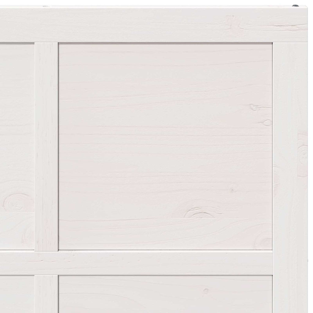 vidaXL Drzwi do stodoły Biały 90 x 2,5 x 208 cm Lite drewno sosnowe