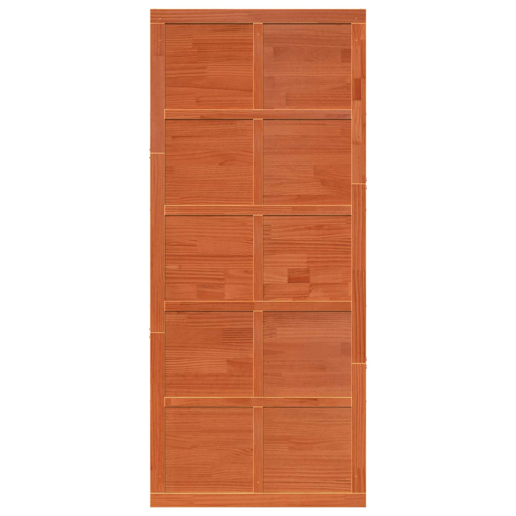 vidaXL Drzwi do stodoły Sosna woskowana 80 x 2,5 x 208 cm