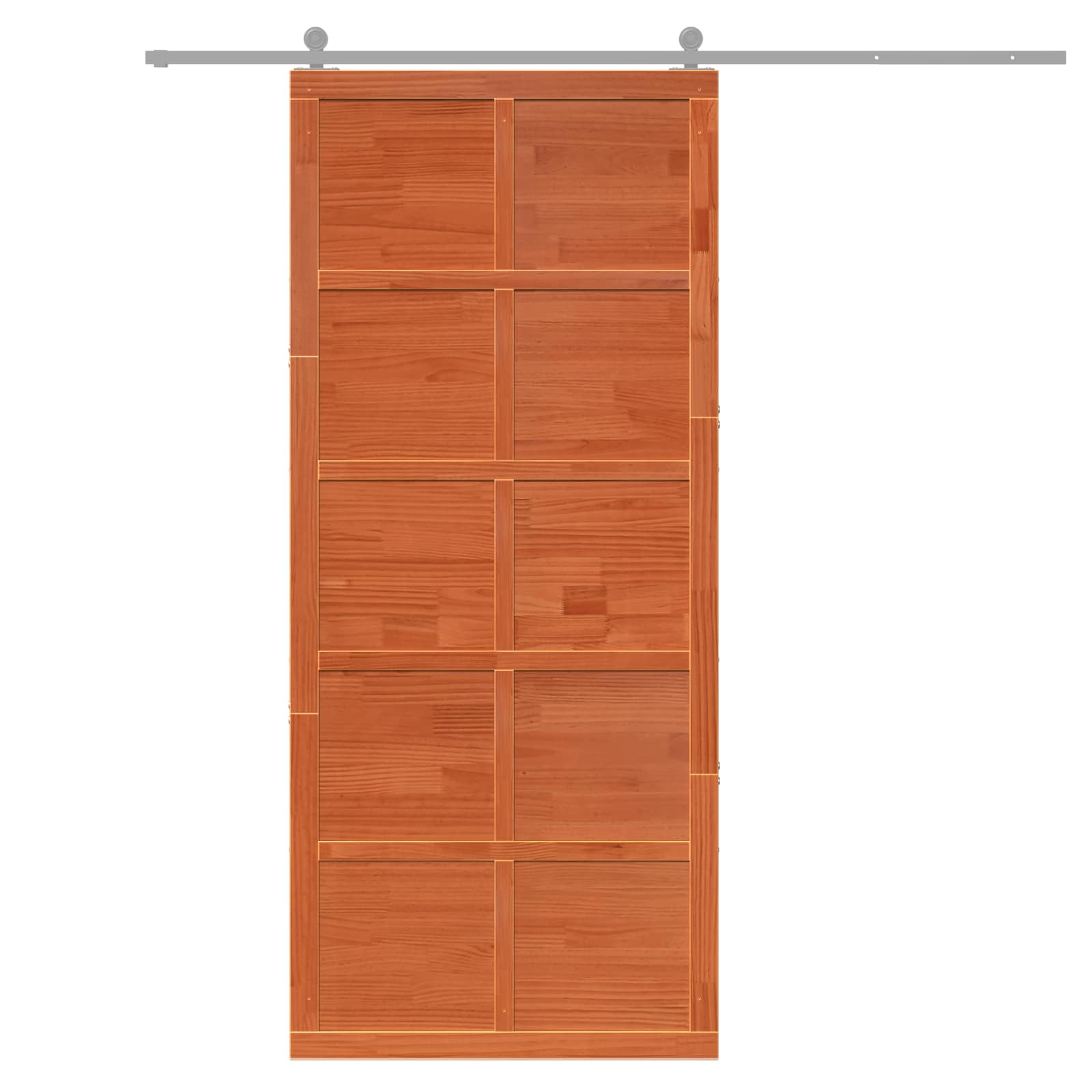 vidaXL Drzwi do stodoły Sosna woskowana 80 x 2,5 x 208 cm