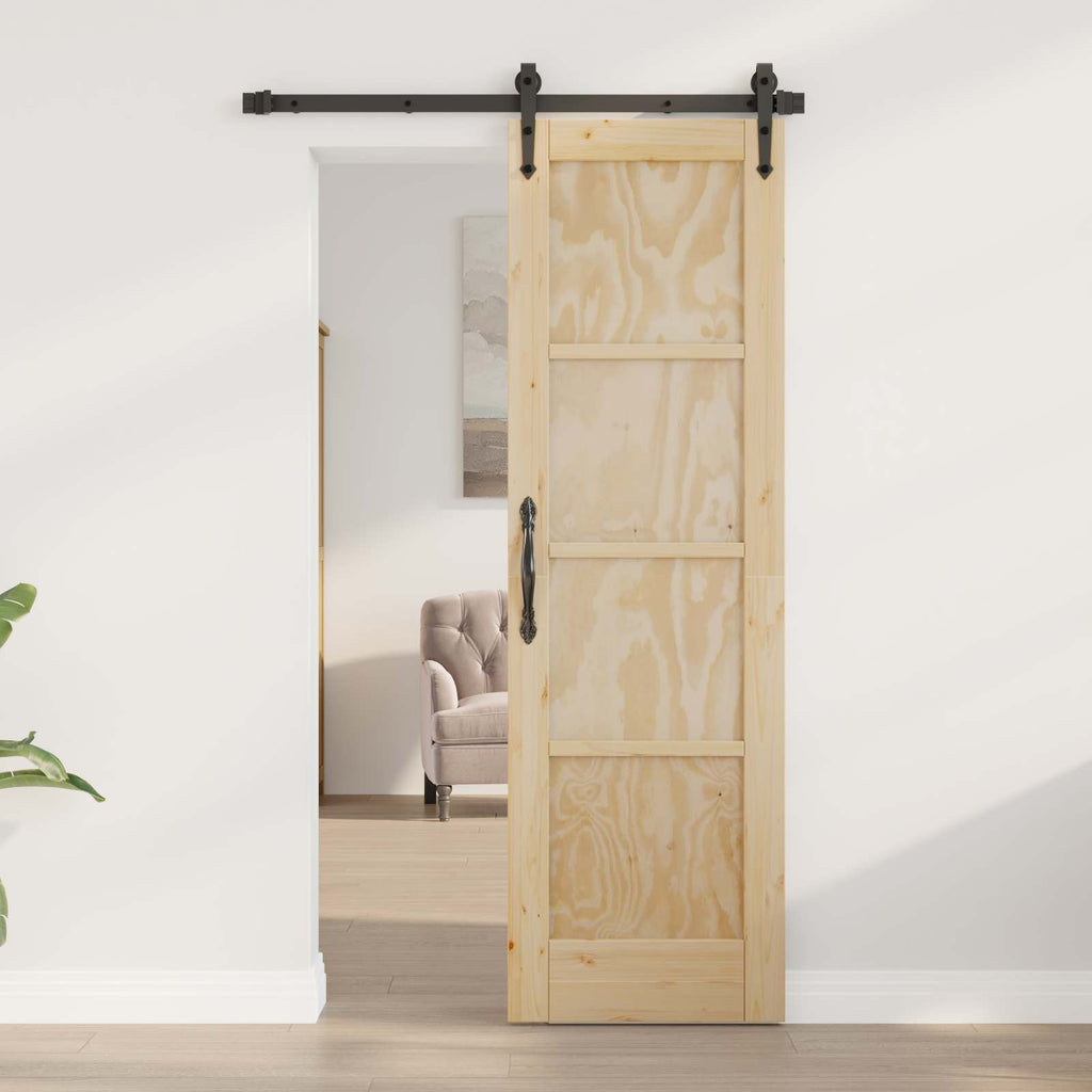 vidaXL Drzwi wewnętrzne naturalny 61 x 198,5 cm sklejka