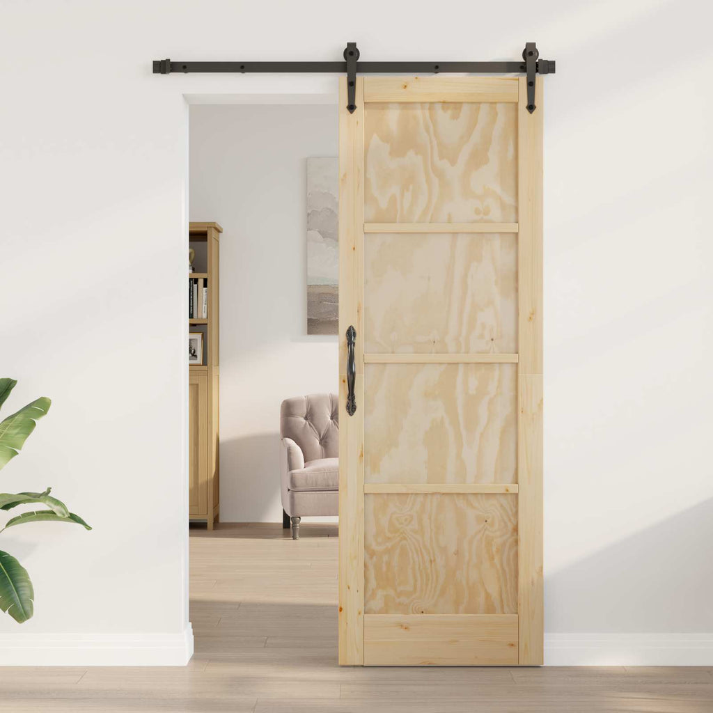 vidaXL Drzwi wewnętrzne naturalny 73,5 x 211 cm sklejka