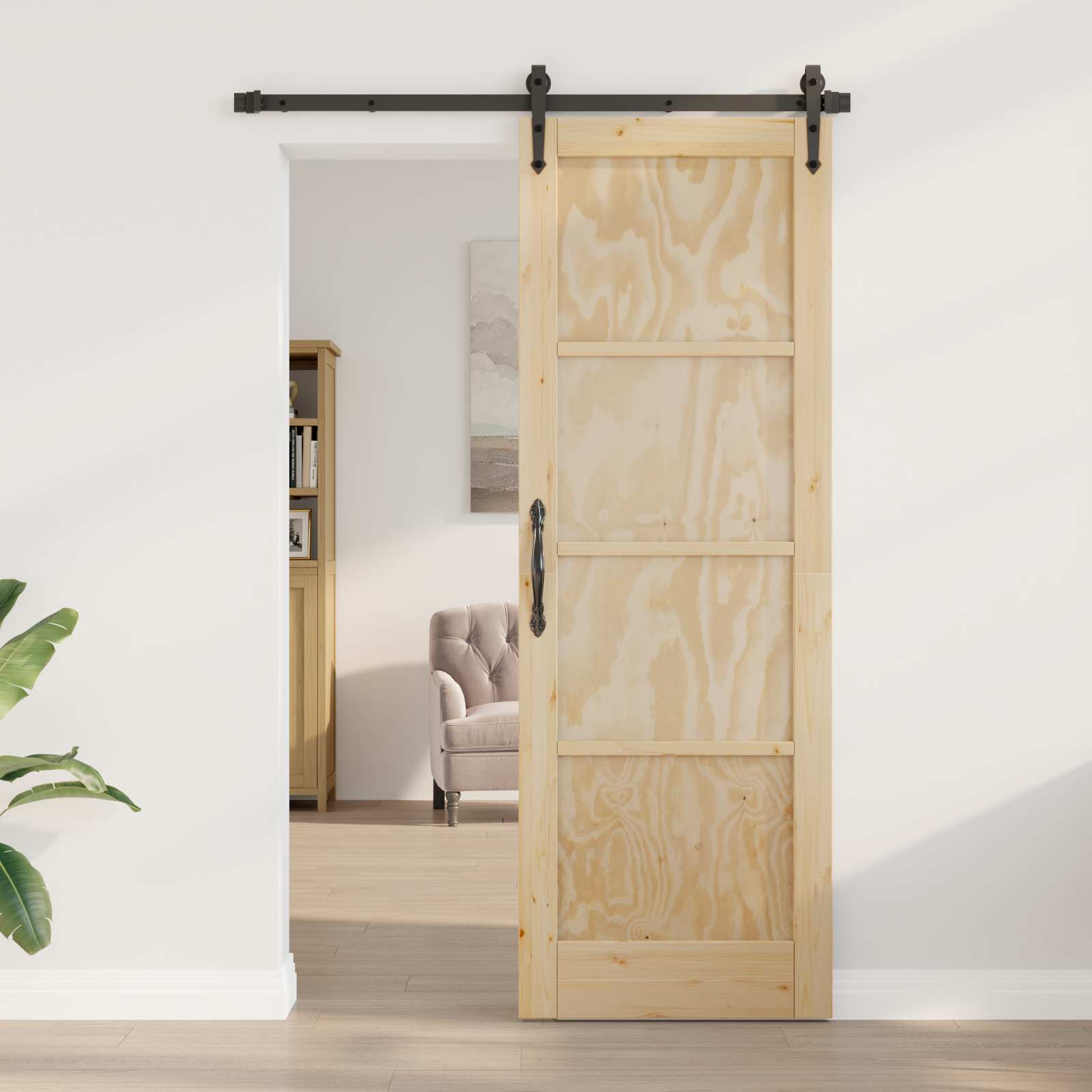 vidaXL Drzwi wewnętrzne naturalny 73,5 x 211 cm sklejka