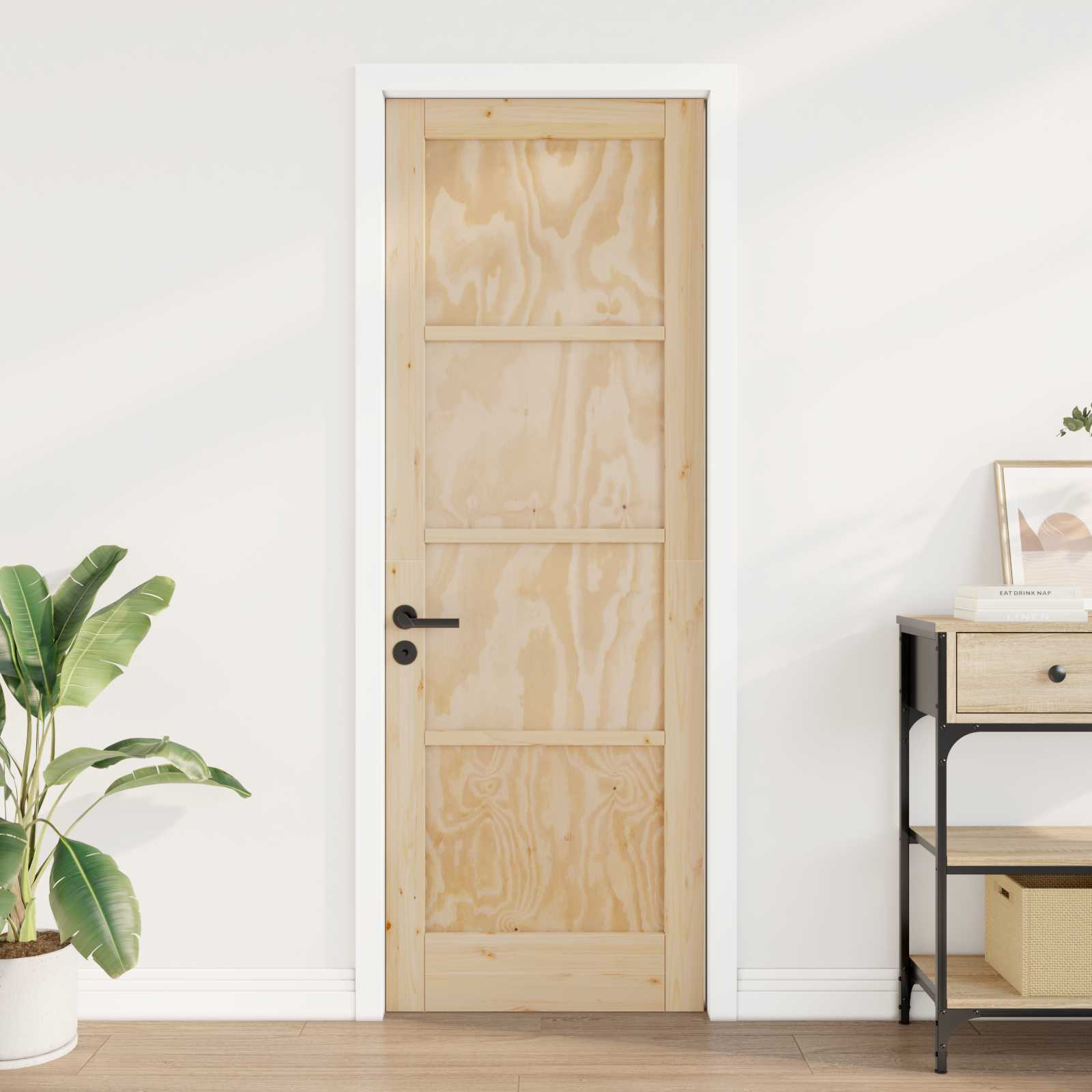 vidaXL Drzwi wewnętrzne naturalny 73,5 x 211 cm sklejka