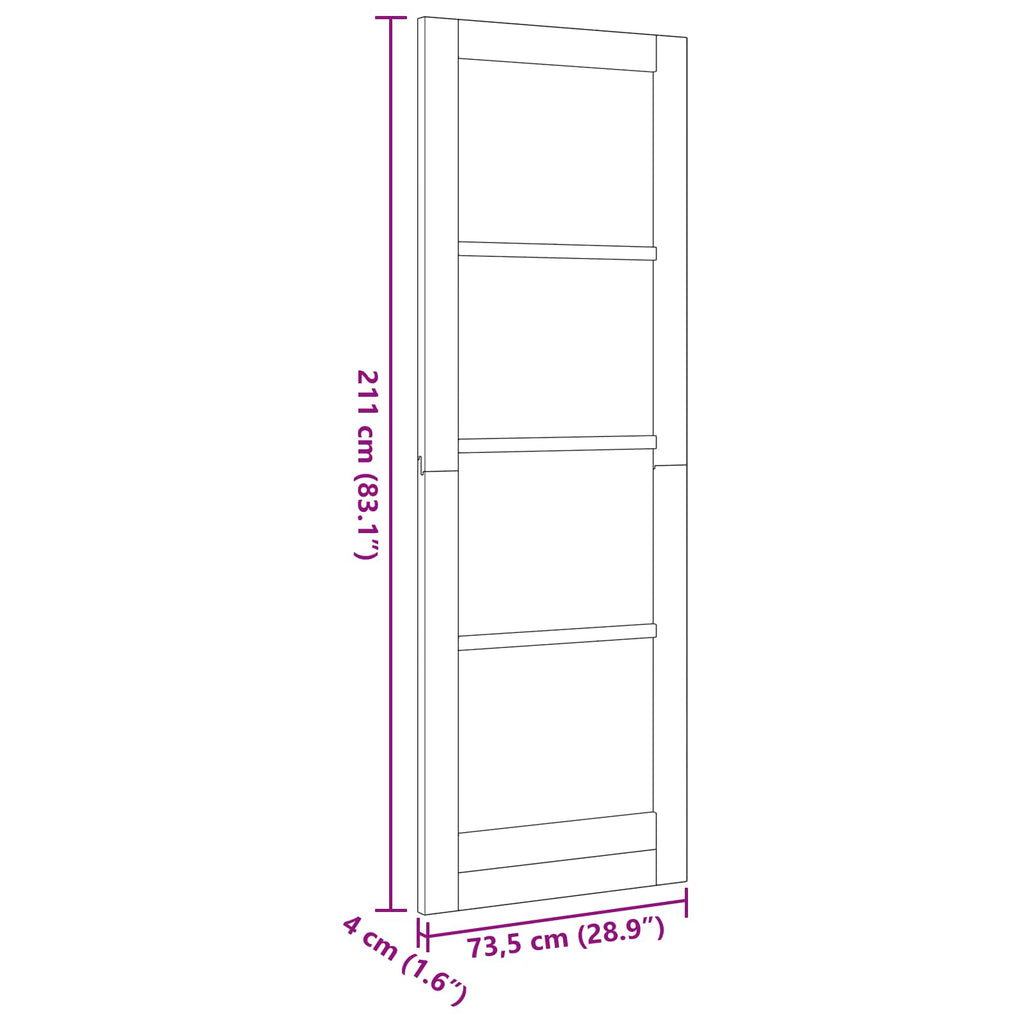vidaXL Drzwi wewnętrzne naturalny 73,5 x 211 cm sklejka