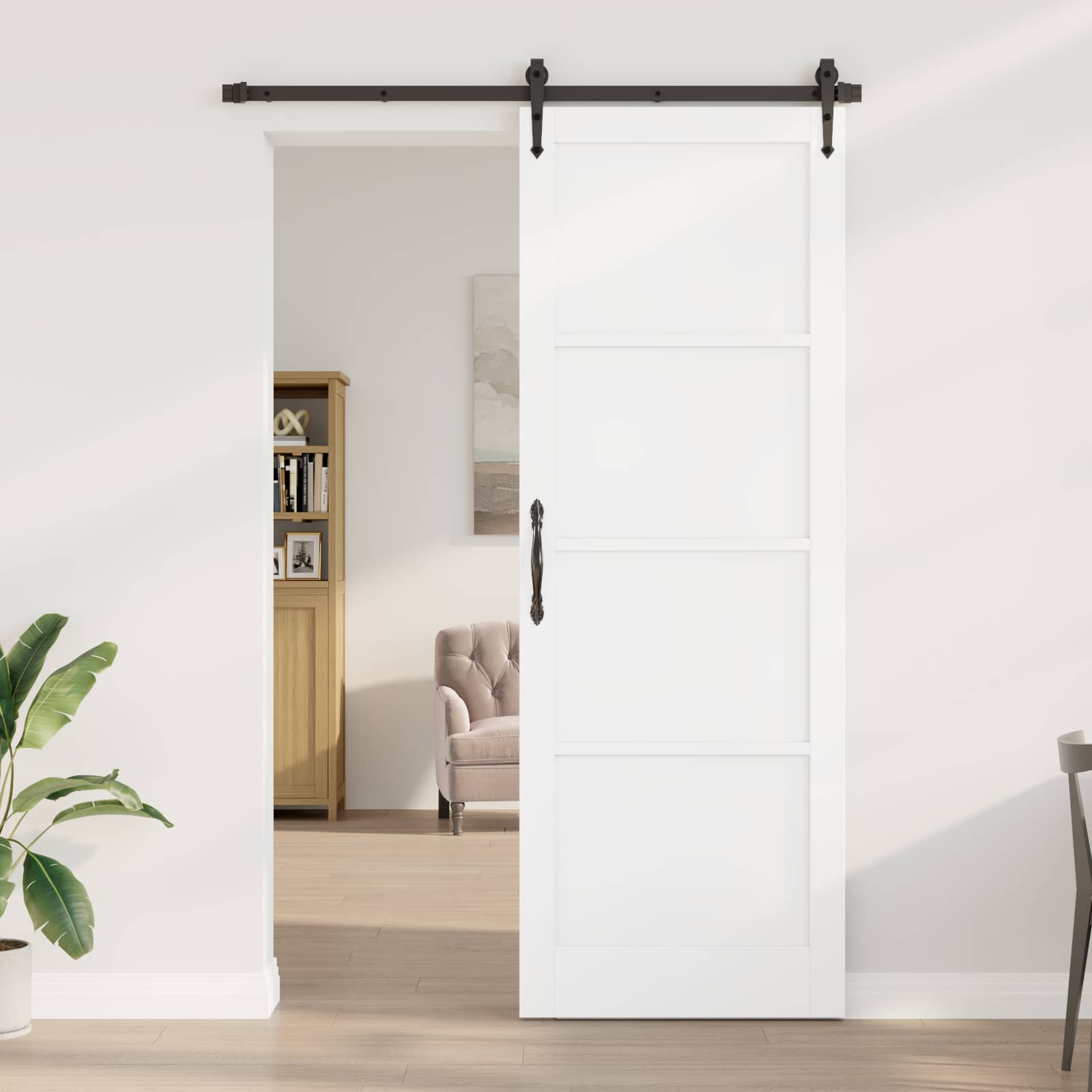 vidaXL Drzwi wewnętrzne Biały 83 x 232 cm sklejka