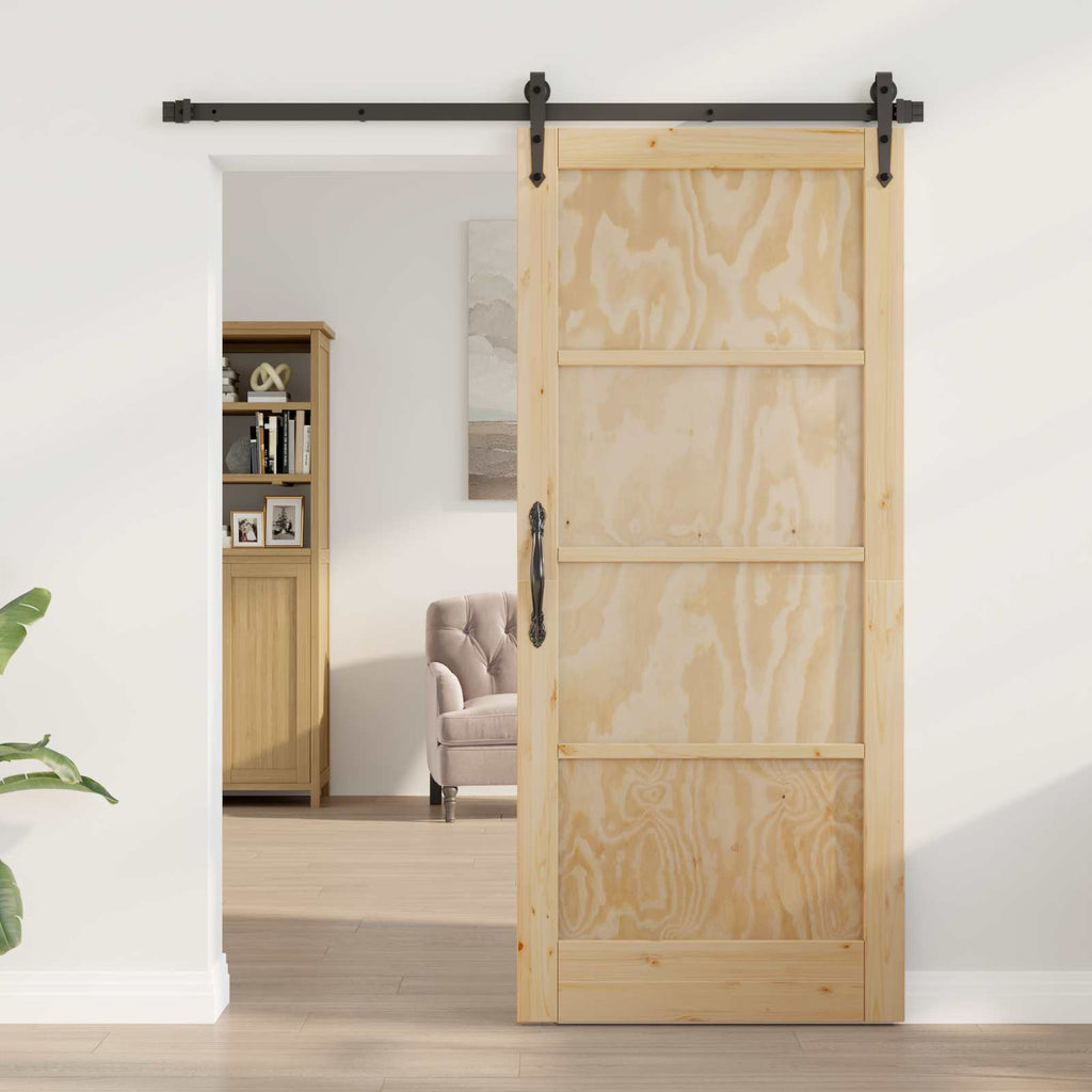 vidaXL Drzwi wewnętrzne naturalny 86 x 198,5 cm sklejka