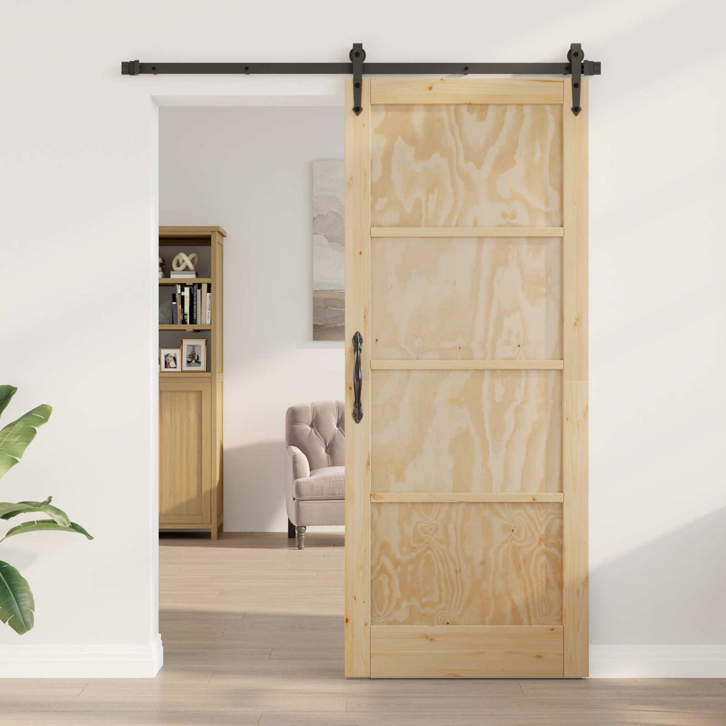 vidaXL Drzwi wewnętrzne naturalny 86 x 211 cm sklejka