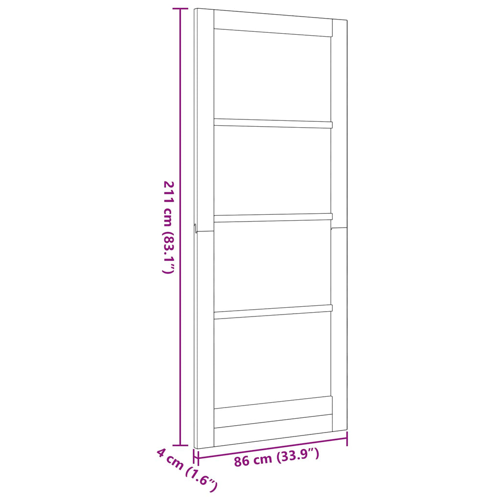 vidaXL Drzwi wewnętrzne naturalny 86 x 211 cm sklejka