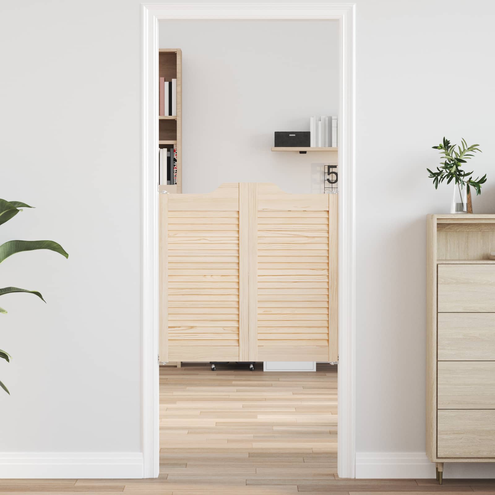 vidaXL Drzwi wahadłowe 2 pcs naturalny Lite drewno sosnowe