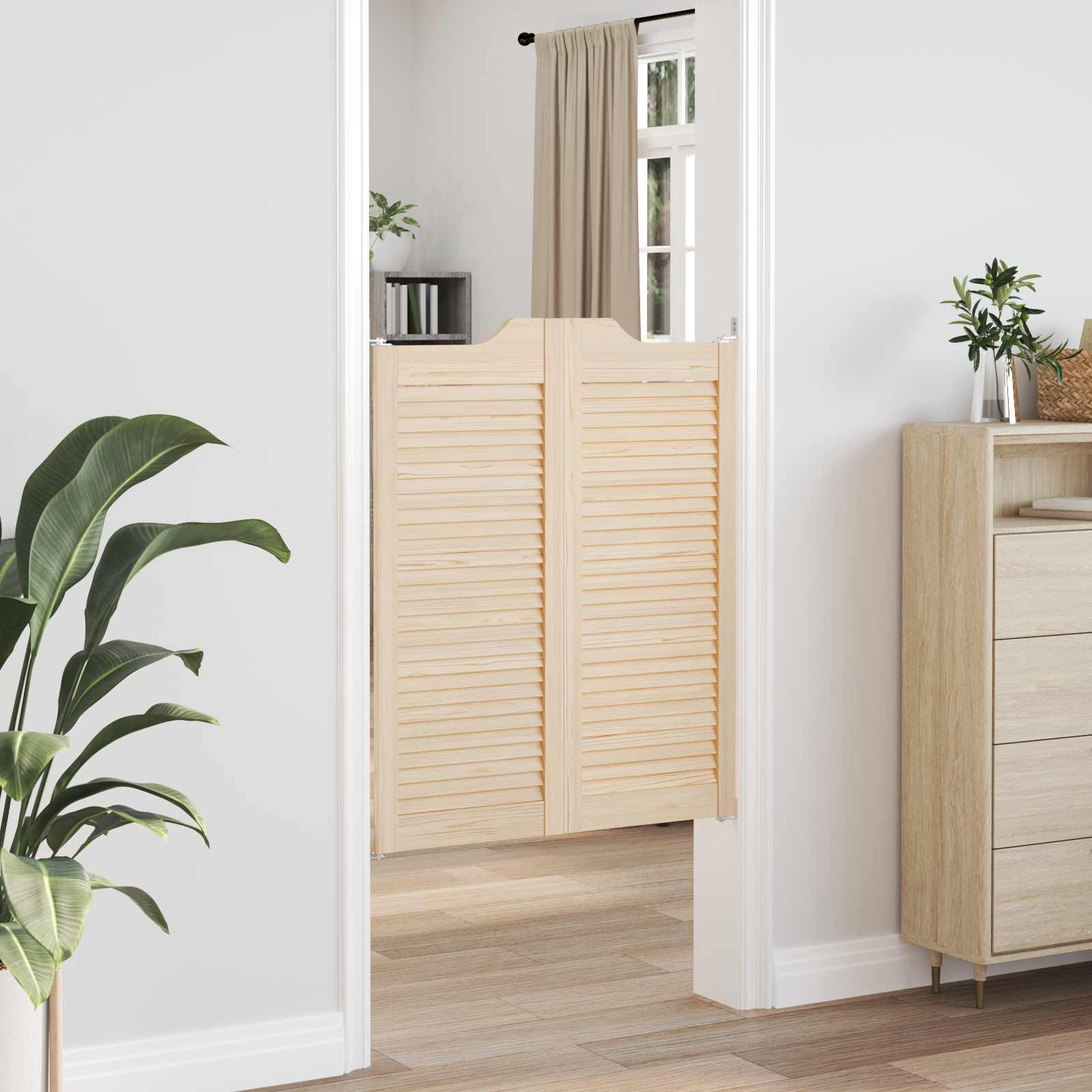 vidaXL Drzwi wahadłowe 2 pcs naturalny Lite drewno sosnowe