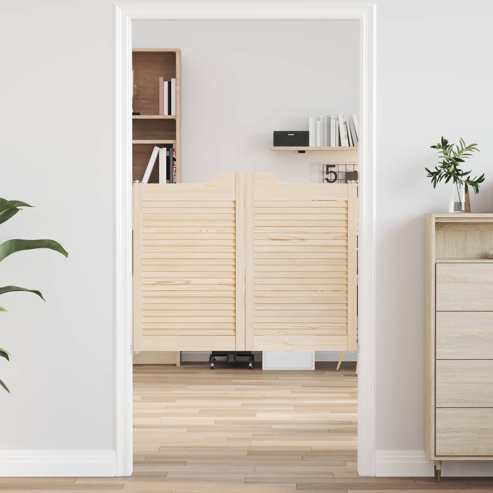 vidaXL Drzwi wahadłowe 2 pcs naturalny Lite drewno sosnowe