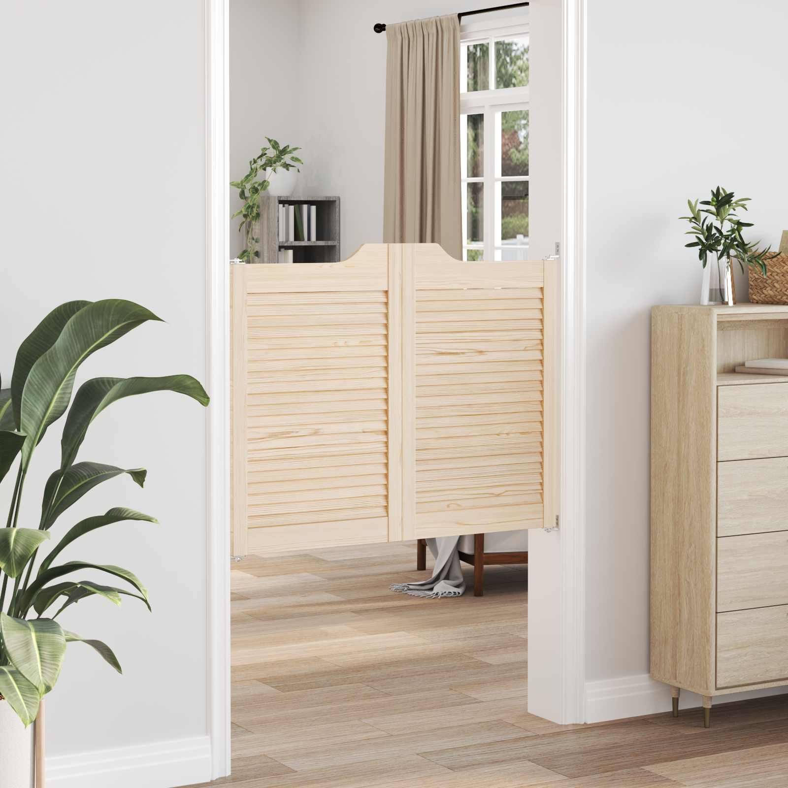 vidaXL Drzwi wahadłowe 2 pcs naturalny Lite drewno sosnowe