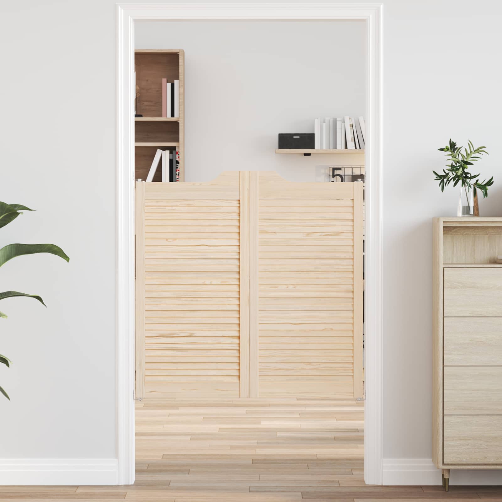 vidaXL Drzwi wahadłowe 2 pcs naturalny Lite drewno sosnowe